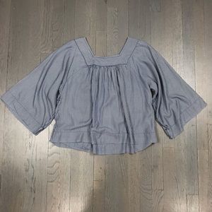 Gap 70s Hippie Bell Sleeve Cropped Stripe Top